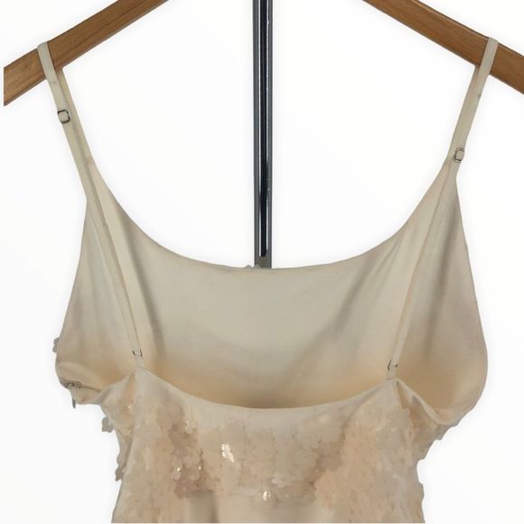 Zara Cream Daisy 3D Appliqué Cami Strap Bodysuit Floral Snap Buttons size M - Picture 6 of 13